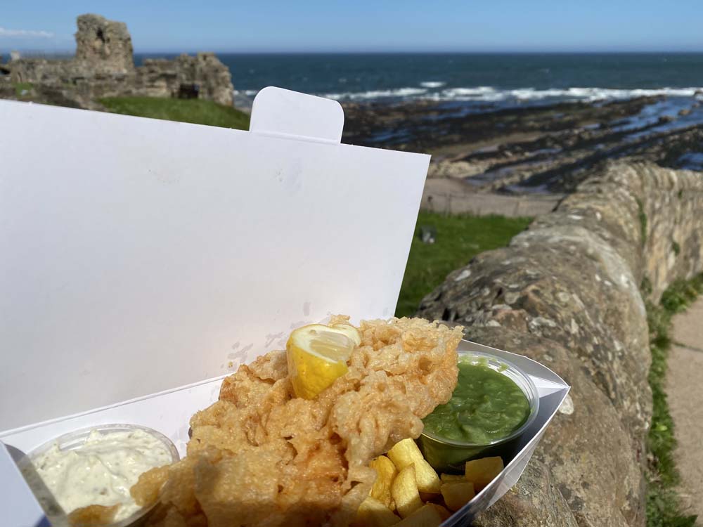 Cromars fish and chips by the sea