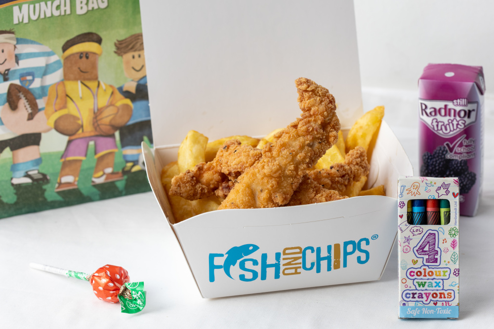 Kids meal at Cromars Fish and Chips